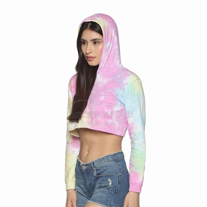 Women Crop <b>Top</b> Sublimation Hoodies <b>Winter</b> for Women Workout Blank Hoodies Drawstring Soft Fleece Hoodie - Product Image 3