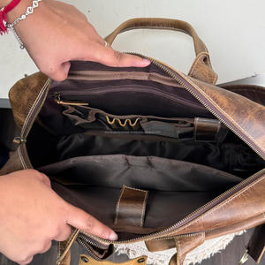 Vintage Full Grain Leather Convertible Backpack Crossbody <b>Messenger</b> <b>Bag</b> with <b>Laptop</b> Compartment for Travel Business & Daily Use - Product Image 6