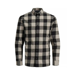 Chemise à carreaux boutonnée pour homme, en coton léger, style décontracté chic, haute qualité, fabricant OEM, export - Product Image 1