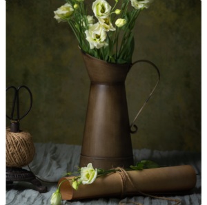 Handcrafted Brass <b>Tall</b> Cylinder <b>Vase</b> with Textured Diamond Pattern Coastal Design High Quality for Home <b>Decor</b> - Product Image 5