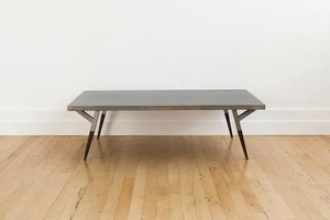 <b>Mid</b> <b>Century</b> Modern Metal <b>Coffee</b> <b>Table</b> With Tapered Legs Durable Living Room Furniture - Product Image 2