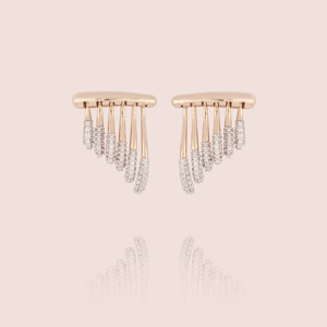 Rose Gold Plated <b>Stud</b> <b>Earrings</b> With <b>Crystal</b> Rhinestones Trendy Party Jewelry For Women - Product Image 2