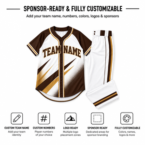Ensemble de maillots de baseball personnalisables à manches courtes, impression par sublimation, polyester respirant, uniforme pour adultes, nom de l'équipe imprimé - Product Image 2