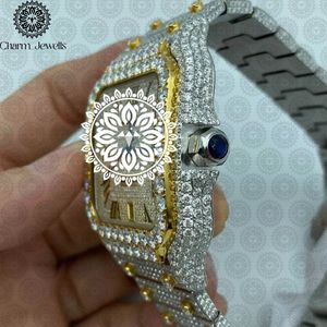 Charm Jewells Luxury Stainless Steel Square <b>Watch</b> 38mm Analog Quartz <b>Diamond</b> Encrusted Women's Fashion - Product Image 3