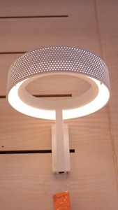 Modern Aluminum Wall Lamp White <b>Drum</b> <b>Shade</b> LED 3000K Warm <b>Light</b> LED Base Wall-Mounted for Living Room - Product Image 4