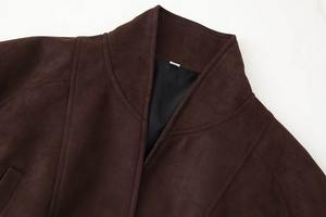 Abrigo de Lona para Mujer, Estilo Retro Vintage, con Cuello Solapa, Manga Larga y Cinturón Decorativo, Nuevo para Invierno - Product Image 4