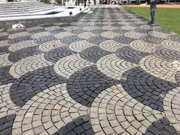 Sandstone Tile Outdoor Circle Paving Design Contemporary <b>Machine</b> <b>Cut</b> Pattern - Product Image 3