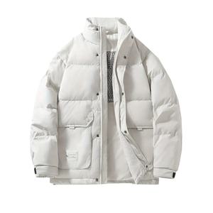 2026 Men's Premium Quality Solid Zip-Up Leather Hooded Heated Eco-Friendly <b>Winter</b> Warm Waterproof Puffer Jacket - Product Image 1