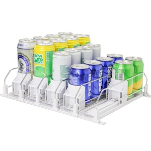 Présentoir intelligent personnalisé <span class=keywords><strong>pour</strong></span> canettes et bouteilles – Organisateur de réfrigérateur en gros avec poussoir <span class=keywords><strong>à</strong></span> ressort <span class=keywords><strong>pour</strong></span> boissons et <span class=keywords><strong>roulettes</strong></span> - Product Image 6