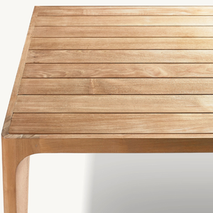 Mesa rectangular de estilo moderno en oferta, hecha de madera de teca ecológica de buena calidad y apta para uso en exteriores. - Product Image 5