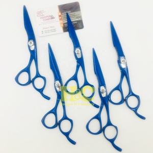 Tijeras Azules Japonesas para Peluquería, Tijeras Rectas Afiladas de Acero Inoxidable de 6 Pulgadas, Tijeras Rectas de Alta Calidad con Logotipo Personalizado - Product Image 2