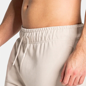 Ensemble décontracté pour homme de qualité supérieure, haut à manches longues beige à col rond avec pantalon cargo à taille élastique et multi-poches, tenue d'automne, vente en gros - Product Image 4