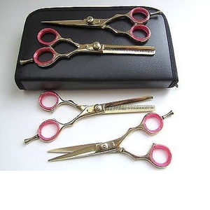 7" <b>Barber</b> Scissors <b>Set</b> Japan Steel Hair Cutting Thinning Texturizing Kit with Leather Case Professional Stylist Salon Home - Product Image 5
