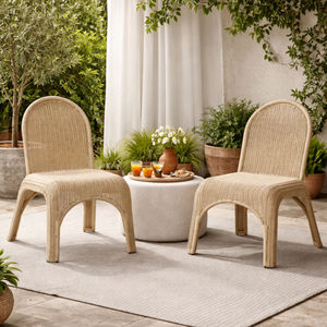 Silla de Comedor de Ratán Minimalista Personalizada, Ligera, Tejida, Altura Ajustable, para Hogar, Sala de Estar, Hotel, Cafetería, Oficina en Casa, Exterior - Product Image 1