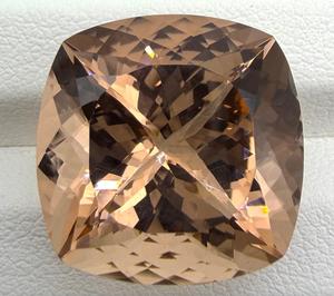 Pierre précieuse naturelle Morganite, taille coussin 16x16 mm, couleur pêche, pierre en vrac authentique pour la fabrication de bijoux - Product Image 1