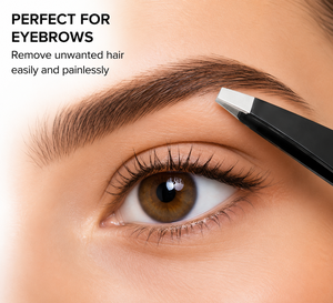 แหนบถอนขนคิ้วปลายเฉียงสแตนเลสอย่างดี สำหรับกำจัดขนอย่างแม่นยำ - Product Image 6