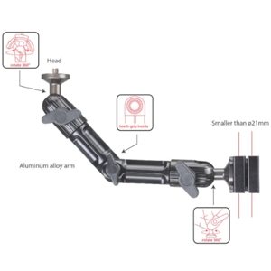 iPad <b>Holder</b> For Truck Aluminum Headrest Mount No-drill 360 Rotation Adjustable Arm Fits 7-13 inch - Product Image 6
