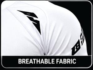 Ensemble de boxe Brilliant I blanc, comprenant un rashguard à manches longues, un short et un collant, en coton respirant et polyester, pour l'entraînement toutes saisons. - Product Image 3