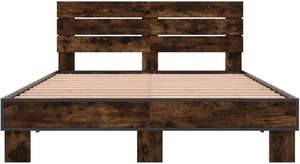 Cama de Plataforma Resistente de Madera de Pino Macizo TNT Espresso, Tamaño Completo, con Cabecera de Diseño Tradicional de Perfil Bajo, de Binh Duong - Product Image 2