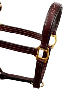 Licou en cuir de cheval personnalisé de haute qualité avec un design rembourré doux - Product Image 2