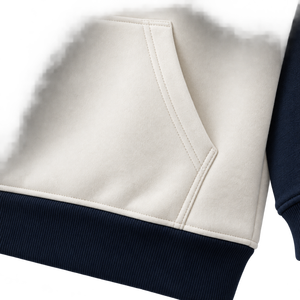 Men's <b>Hooded</b> <b>Fleece</b> Sweatshirt Raglan Sleeve Color Blocking Pocket Design Regular Fit Autumn Casual Wear - Product Image 6