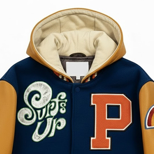 Casual Streetwear <b>Baseball</b> Hooded Varsity <b>Jacket</b> <b>for</b> <b>Men</b> Winter College Customizable Design <b>Men</b> Hooded Letterman <b>Jacket</b> - Product Image 4
