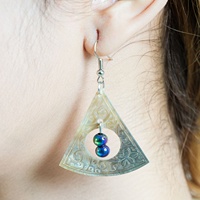 Boucles d'oreilles hawaïennes, bijoux bohèmes, design mixte, sculptées à la main, style polynésien, pour femmes et filles, accessoire