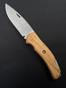 Handmade Natural Wood Grain Handle Industrial Grade Stainless Steel Bushcraft Folding Pocket Knife Drop Point Blade <b>3</b>-Year - Product Image 6