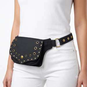 Sac banane en toile de coton de qualité supérieure avec plusieurs poches de rangement et ceinture réglable, idéal pour les événements promotionnels et l'usage en extérieur – En promotion - Product Image 5