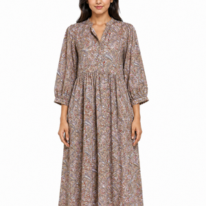 Beautiful floral Cotton Block Printed dress Dress For Casual wear Hand Block Printed Dress - Product Image 1
