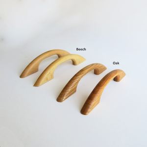 Poignée de meuble en bois massif artisanale, tirette de tiroir, poignée de porte d'armoire de cuisine, quincaillerie décorative en bois pour armoire - Product Image 5