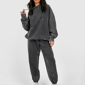 Conjunto Deportivo Elegante para Mujer 2026, Lavado Ácido, Transpirable, de Manga Larga, para Mujer - Product Image 1