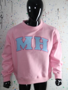 Sudadera MH Mock Neck 450 GSM con nombre personalizado, bordado en aplique, corte holgado, 100% algodón, felpa francesa. - Product Image 1