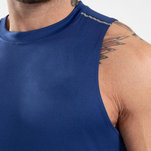 LEDBURY Men's Quick Dry Anti-Pilling Breathable Longline <b>Loose</b> Fit Summer Wear Solid Color Customized Trendy Vintage <b>Tank</b> <b>Top</b> - Product Image 4