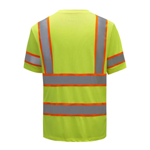 Wholesale Customised Outdoor Safety Wear High Quality <b>Light</b> Weight Best Design Reflective Roadway Safety T Shirt Men - Product Image 2