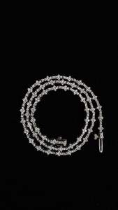 Chaîne de luxe Tennis en argent sterling 925 plaqué rhodium avec diamants Moissanite VVS taille ronde, idéale pour les mariages - Product Image 4