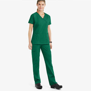 ชุดยูนิฟอร์มพยาบาลแบบใหม่ ราคาโรงงาน ขายส่ง ดีไซน์เรียบง่าย เอวยางยืดพร้อมเชือกผูก ทรงเข้ารูป ยืดหยุ่นได้ ชุดสครับสำหรับผู้หญิง - Product Image 3