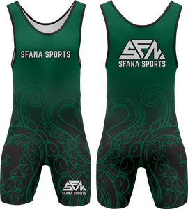 SFANA SPORTS Singlet de lutte pour homme noir imprimé éclairs sans manches, compression, évacuation de l'humidité, ajusté, une pièce - Product Image 5