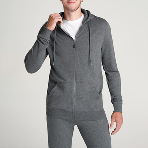 Sweat-shirt d'hiver pour homme avec fermeture éclair, entièrement zippé, doublé en polaire, 100% coton, broderie personnalisée, impression numérique, streetwear - Product Image 3