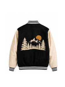 <b>Men's</b> Varsity <b>Jacket</b> Color Solid Regular Sleeve Streetwear <b>Baseball</b> <b>Jacket</b> Retro Hip Hop Formal Outerwear Varsity <b>Jacket</b> - Product Image 3