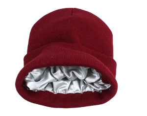 Bonnet d'hiver tricoté personnalisé en gros avec doublure en satin, logo personnalisé, bonnet chaud en acrylique de haute qualité - Product Image 1