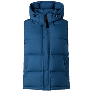 Gilet matelassé léger et imperméable personnalisé pour homme, style vintage avec boutons et fourrure, vêtement d'extérieur sans manches pour homme - Product Image 1