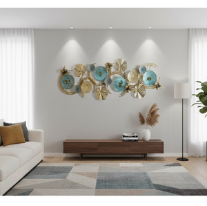 Décoration murale en métal lavable faite à la main, design floral moderne style ferme, personnalisable pour salon, décoration intérieure, cadeau de pendaison de crémaillère - Product Image 6