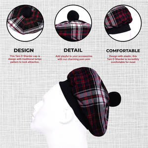 Gorro Escocés Macdonald Moderns Tartan Clan Bonnet Tam o' Shanter con Pompón, Gorro de Lana de las Tierras Altas, Venta al por Mayor - Product Image 3