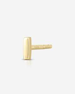 Pendientes de Barra Recta Pequeños, Oro Sólido de 14k y 18k, Minimalistas, con Cierre de Fricción, Pequeños y Elegantes, para Uso Diario, Joyería Fina - Product Image 3
