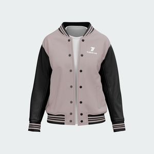 High Visibility Green Safety Reflective Waterproof Eco-Friendly Windproof Varsity Jacket Wool/Polyester <b>Covered</b> <b>Button</b> Closure - Product Image 5