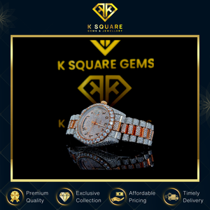 Vente en gros de montres de luxe modernes à mouvement automatique, quartz, résistantes à l'eau, VVS, unisexes, en acier inoxydable, avec cristal saphir, 41 mm, moissanite - Product Image 4