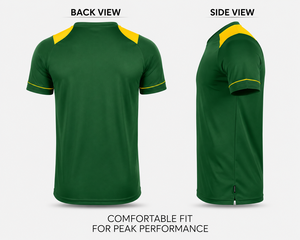 Unisex Adults Summer Green V Neck Short Sleeve Soccer Jersey Quick Dry 100% Polyester Color Blocked <b>Sport</b> <b>Apparel</b> Relaxed Fit - Product Image 2