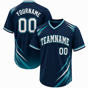 Maillot de football américain personnalisé unisexe à col en V, coupe ample, streetwear, grande taille, sublimé, pour l'été - Product Image 1