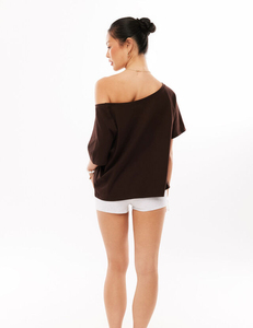 เสื้อยืดแฟชั่นผู้หญิงผ้าฝ้ายแท้ 100% แบบเซ็กซี่รัดรูปสีขาว แขนสั้น - Product Image 2